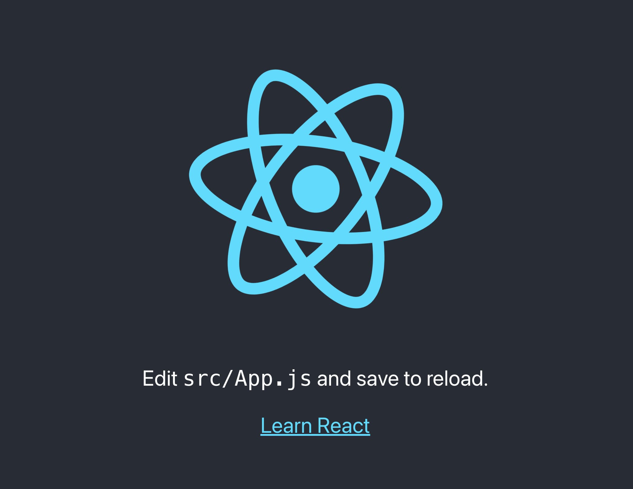 Reactの立ち上げ画面